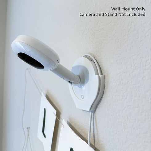 Wall Mount for Nanit Pro Flex Stand, Portable Electronic Device Mount, Easy Insert and Removal, Low Profile, Made in USA, White - NFS-W-W...